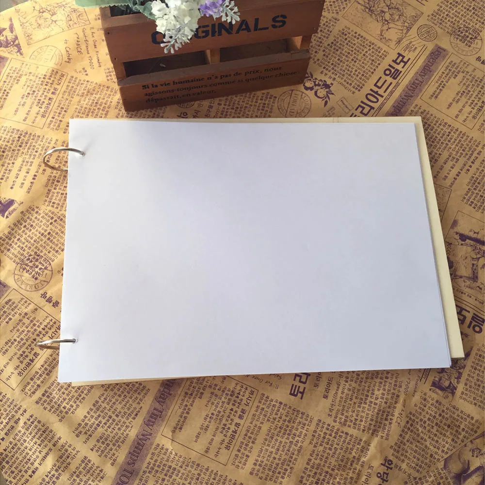 Свадебный фотоальбом Обложка с рисунком сердца деревянная деревенская