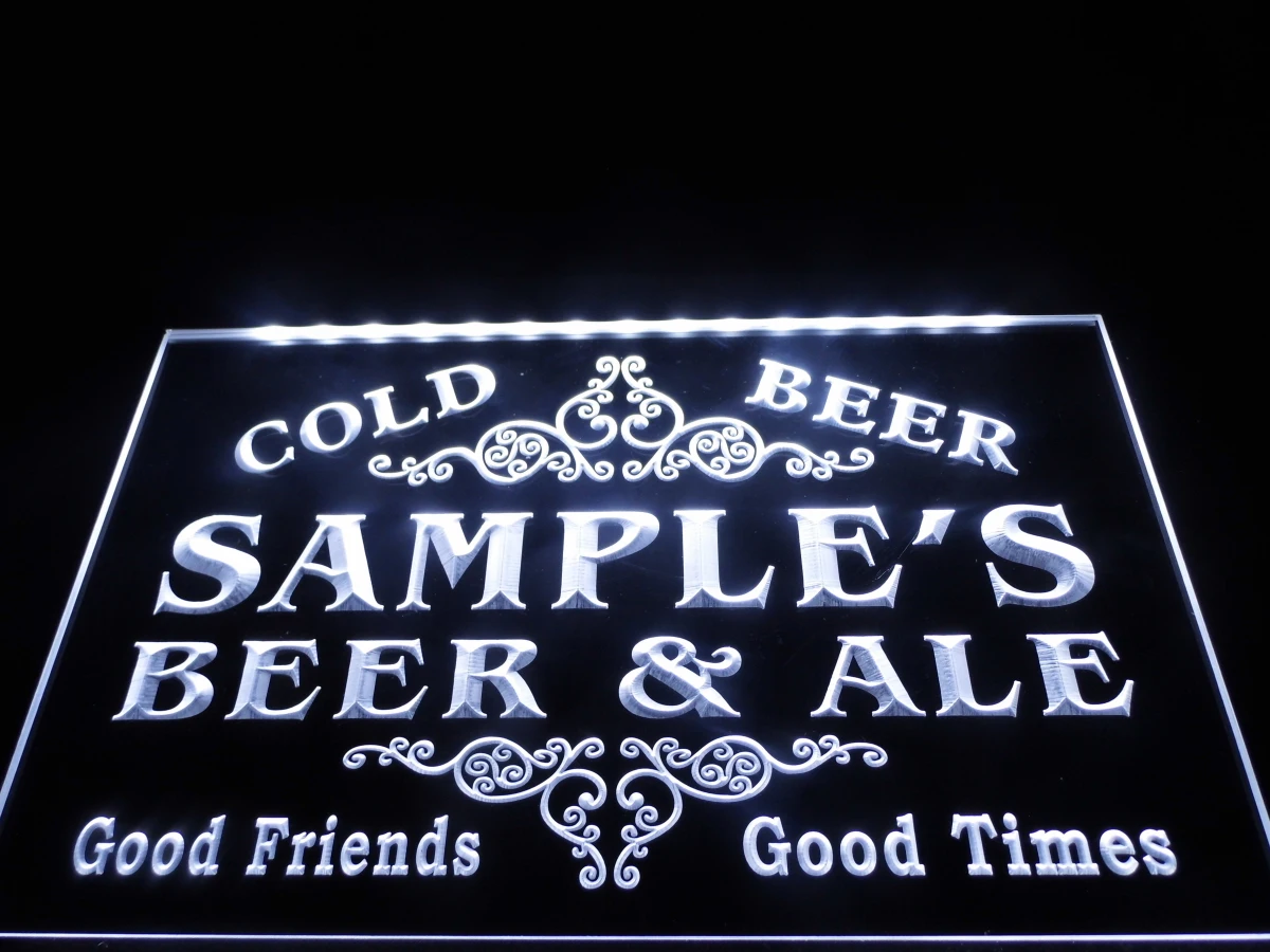 DZ049- Name Personalized Custom Beer &amp Ale Vintage Bar Cold LED Neon Light Sign hang sign home decor crafts | Дом и сад