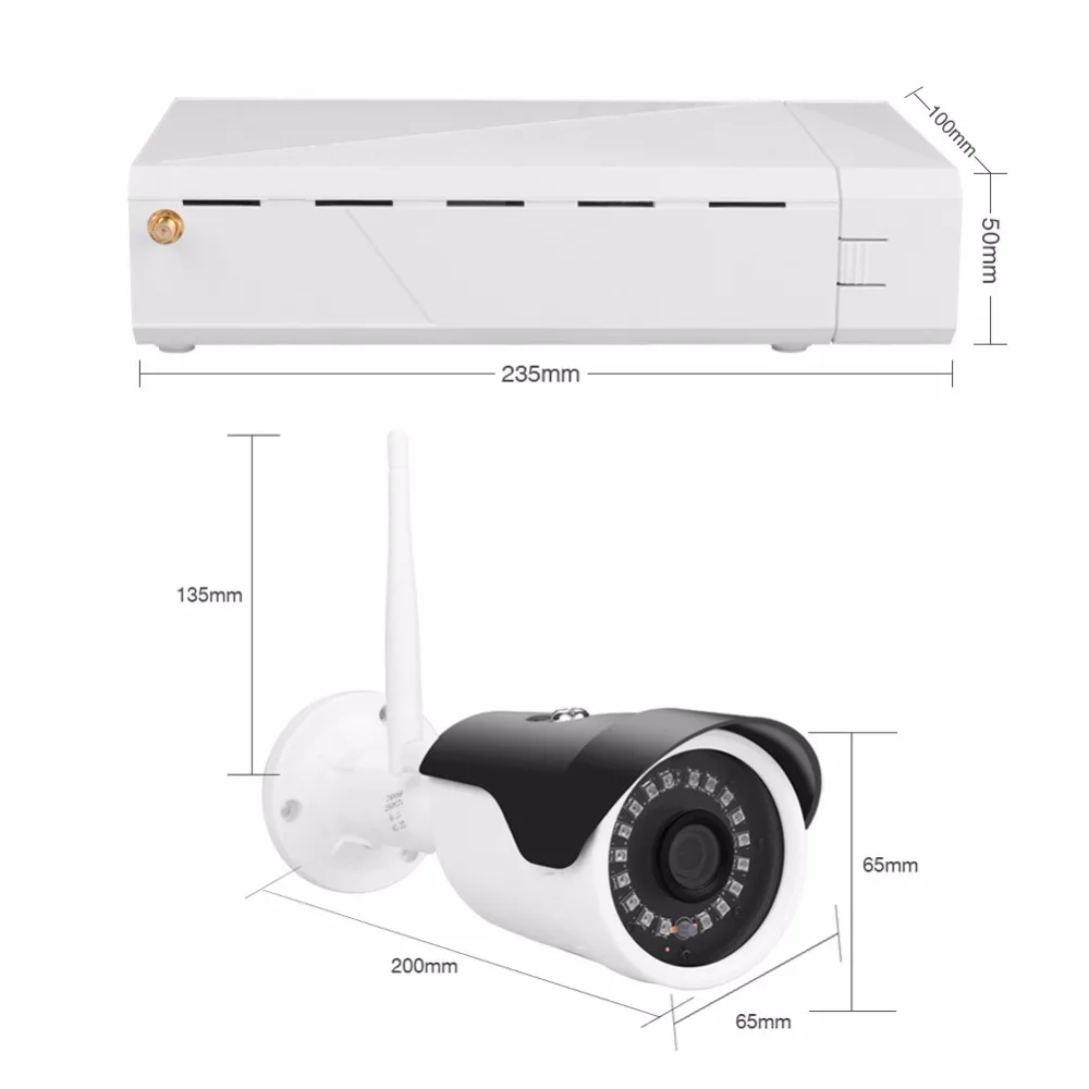 Apleye WI FI 4CH NVR комплект P2P 1080 P HD видео Беспроводной видеонаблюдения 720 IP Камера IR CUT