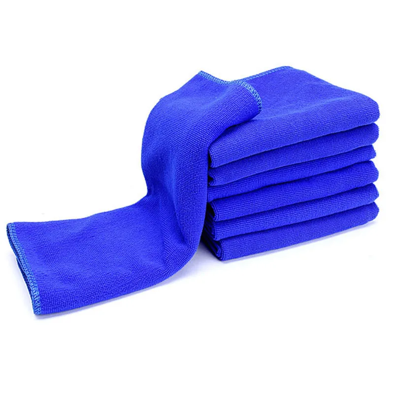

Blue Microfiber Cleaning Auto Car Detailing Soft Microfiber Cloths Wash Towel Duster Home Cleaning Tools 40*40 CM