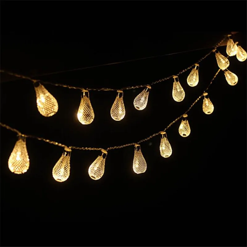 Светодиодный светильник 10 светодиодный железный с каплями воды|string lights|fairy stringled
