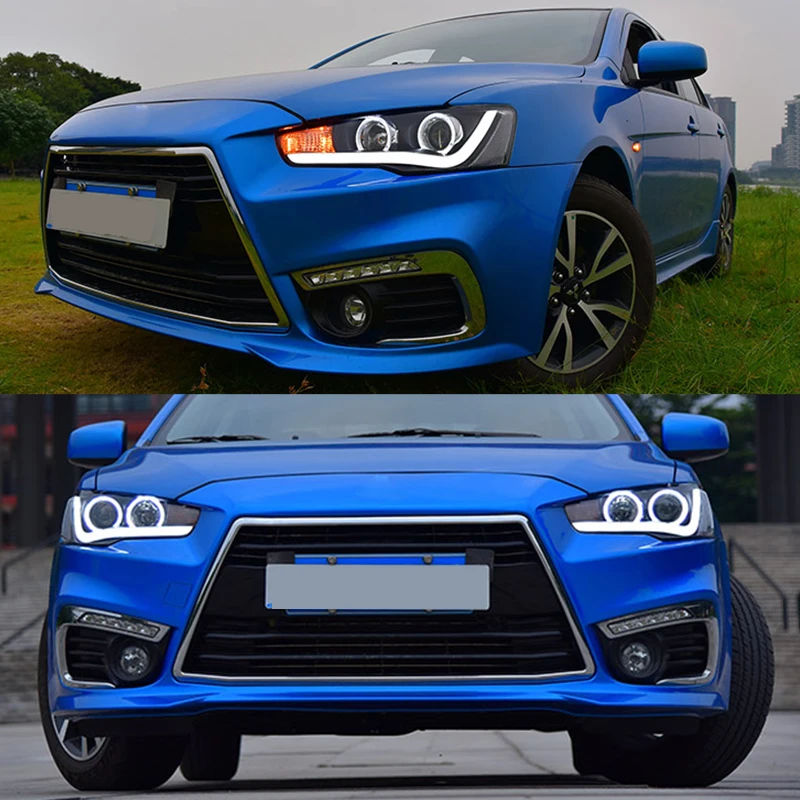Hlxg 2 шт. автомобильный Стайлинг для Mitsubishi Lancer фары в сборе ксеноновые