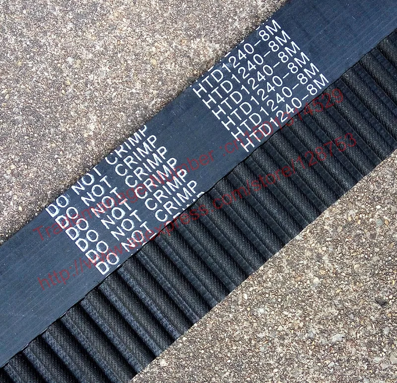 1pc 1240-HTD 8M-20 Timing belt length 1240mm width 20mm pitch 8mm teeth 155 Rubber HTD8M STD S8M Timing belts freeshipping