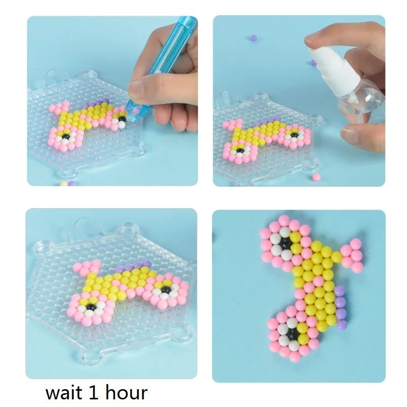 PIP игры 24 цвета водяные бусины игрушки sticky perler pegboard набор предохранителей 3D