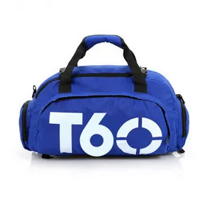 blue T60 Фирменная новинка, мужская спортивная сумка для спортзала, Женская водонепроницаемая сумка для фитнеса, для улицы, раздельное пространство для обуви, сумка, рюкзак, скрытый рюкзак, sac de T60 - Цвет: blue T60