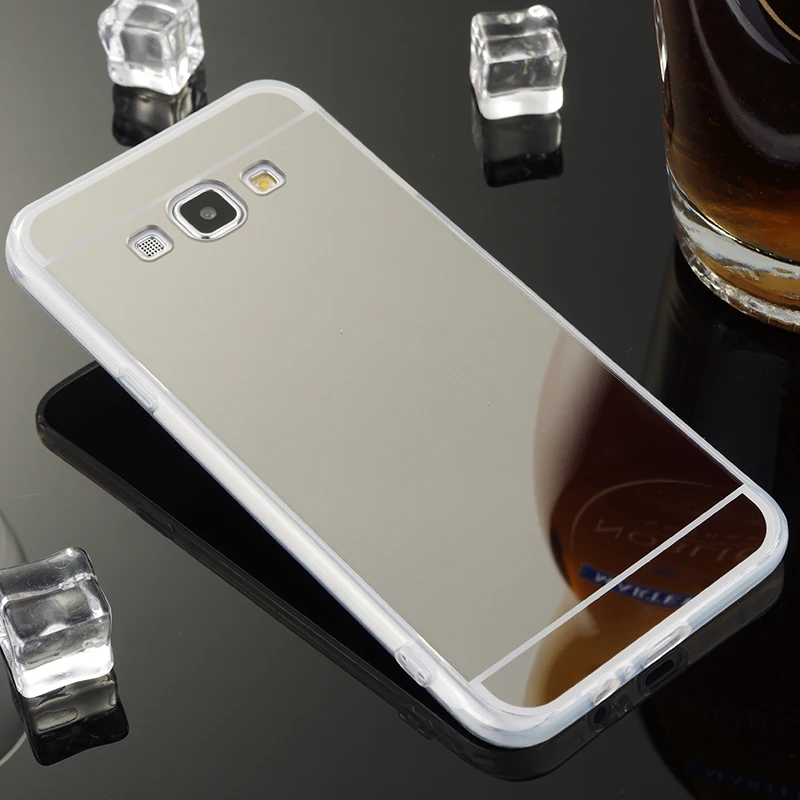 Розовое золото телефонные чехлы для Samsung Galaxy A8 зеркальный чехол мягкая Задняя