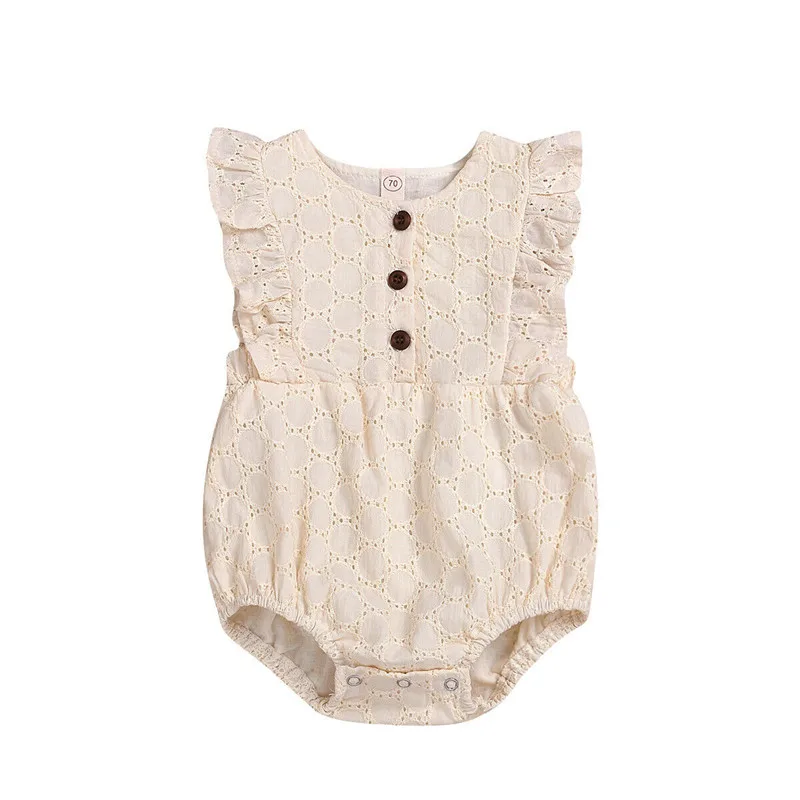 

Baby Girl Bodysuits Newborn Baby Kids Girls Lace Sleeveless Jumpsuit Bodysuit Cute Outfits Baby Girl Clothes Cotton O-neck
