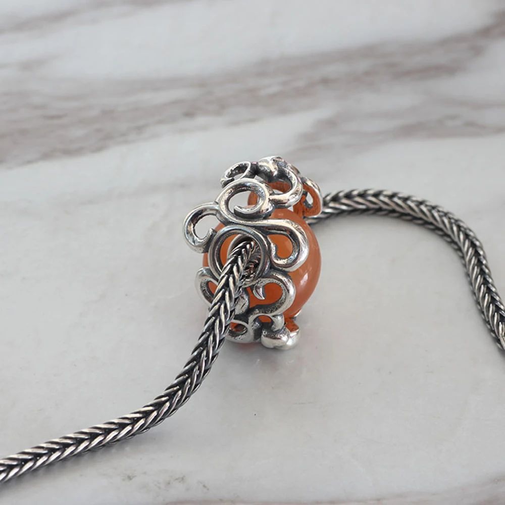 Genuine 925 Sterling Silver Secret Garden Mother's Charm Bead Only Fit European 3.0mm Bracelet Jewelry Not Include | Украшения и