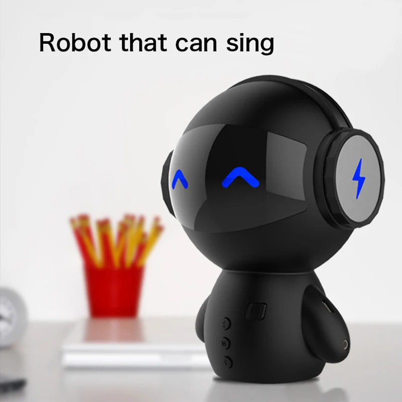 Новое поступление Bluetooth динамик мини беспроводной робот громкий динамик TF USB Сабвуфер Bluetooth динамик s Mp3 стерео аудио музыкальный плеер микрофон караоке для компьютера bm 800 беспроводной стойка студийный