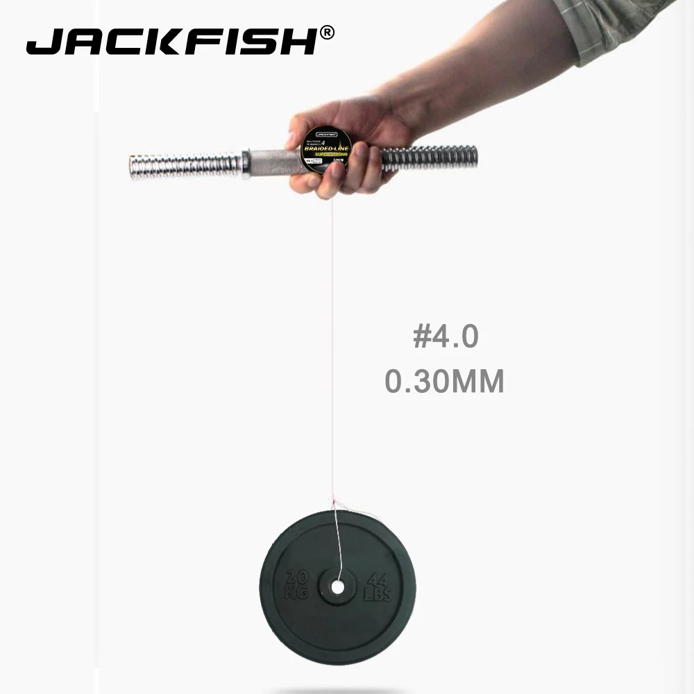 Суперпрочная плетеная рыболовная леска JACKFISH 4 нити 500 м 10 60 анг. Фунт.