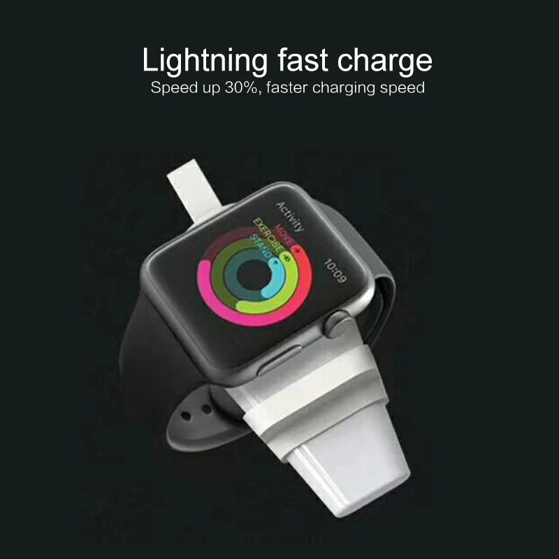 Беспроводной портативный зарядное устройство для Apple I Watch Series Watch зарядный кабель 2 мм Беспроводное зарядное устройство для I Watch 1 2 3 4 док-адаптер