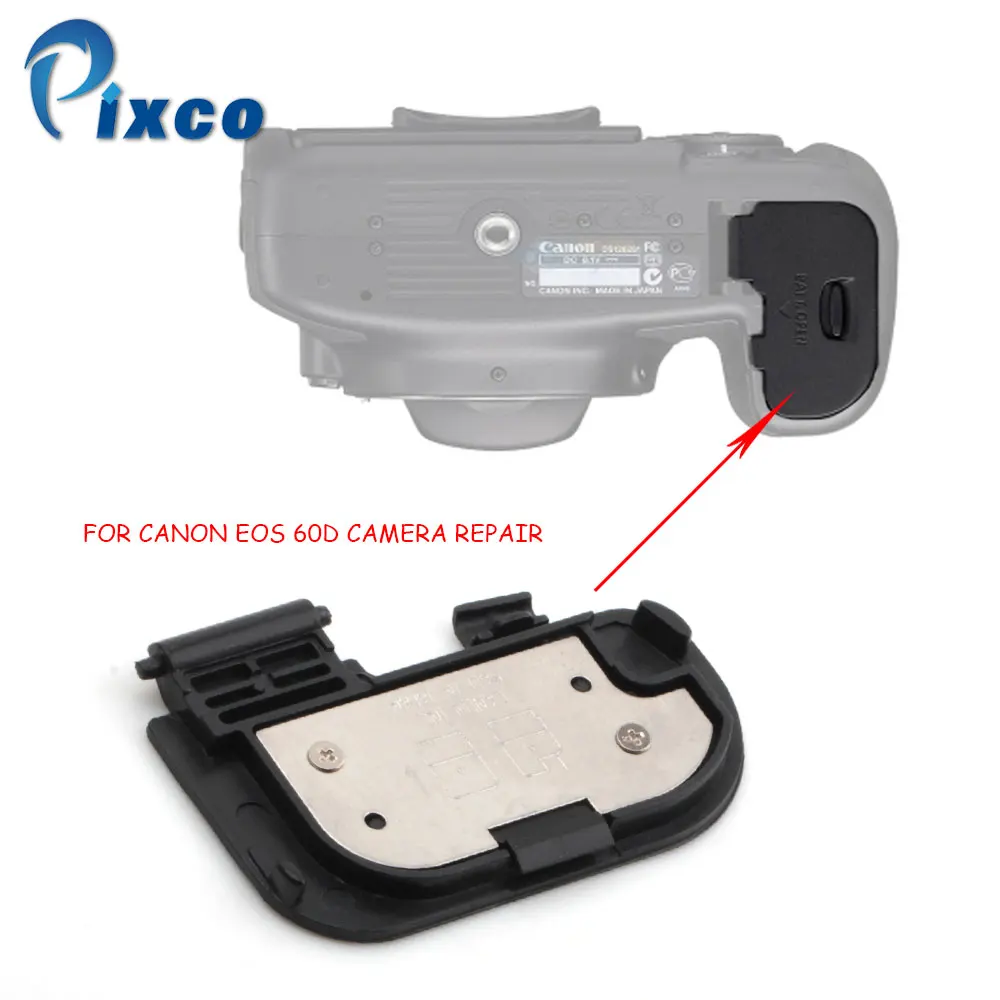 Pixco 3Pcs Black Battery Door Case Cover Lid Cap Repair Replacement Part For Canon 60D Camera DIY | Электроника