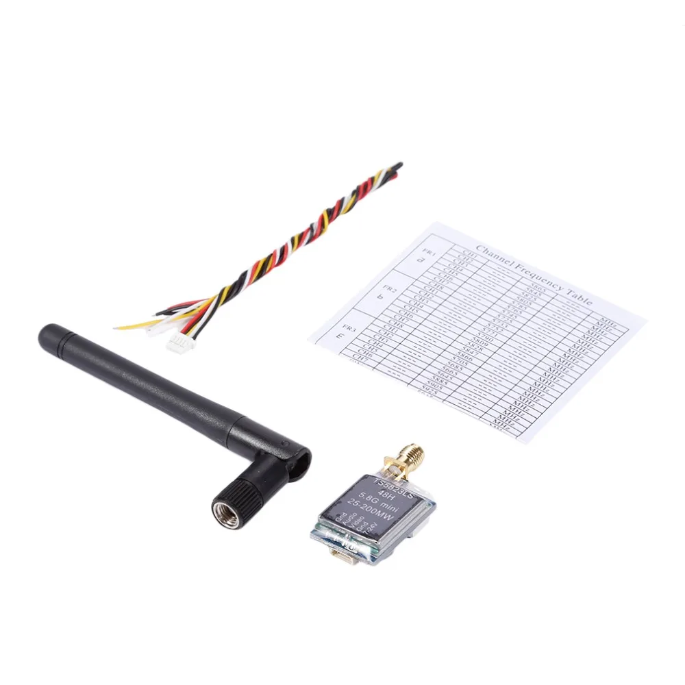 TS5823LS 5 8G Mini 25-200 МВт 48 каналов регулируемый переключаемый AV беспроводной FPV