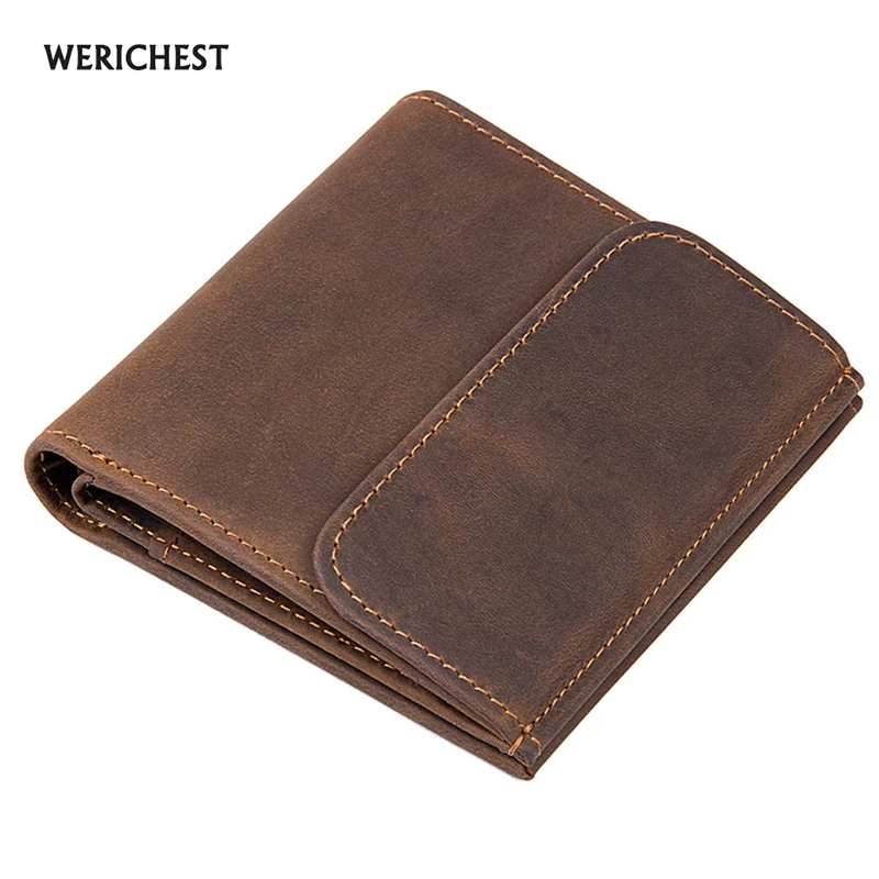 WERICHEST мужские кошельки фирменный дизайн Высокое качество Натуральная кожа RFID