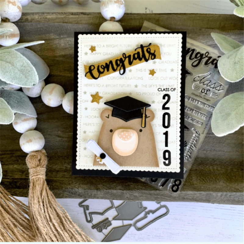 Eastshape поздравление слово металлические Вырубные штампы новый фон для