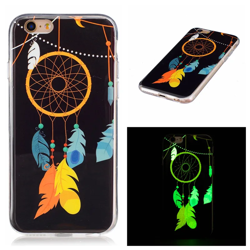 Чехол для iPhone5 5S 5SE SE светящийся чехол с рисунком животных цветов аниме