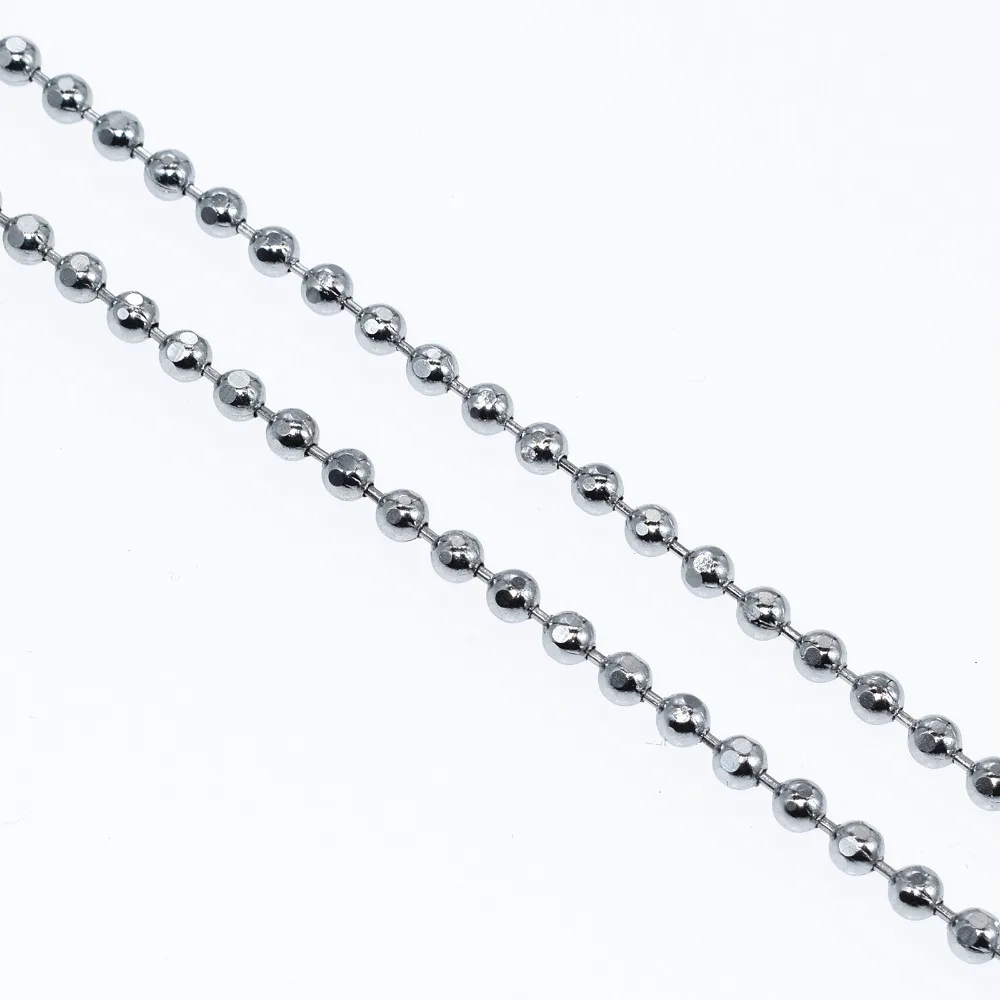 Бесплатная доставка 3 мм 20 дюймов нержавеющая сталь белый золотой цветной шарик