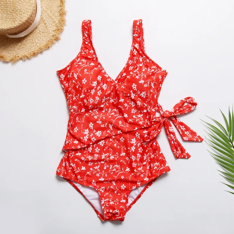 Купальный костюм одежда для плавания купальный монокини бордовый однотонный