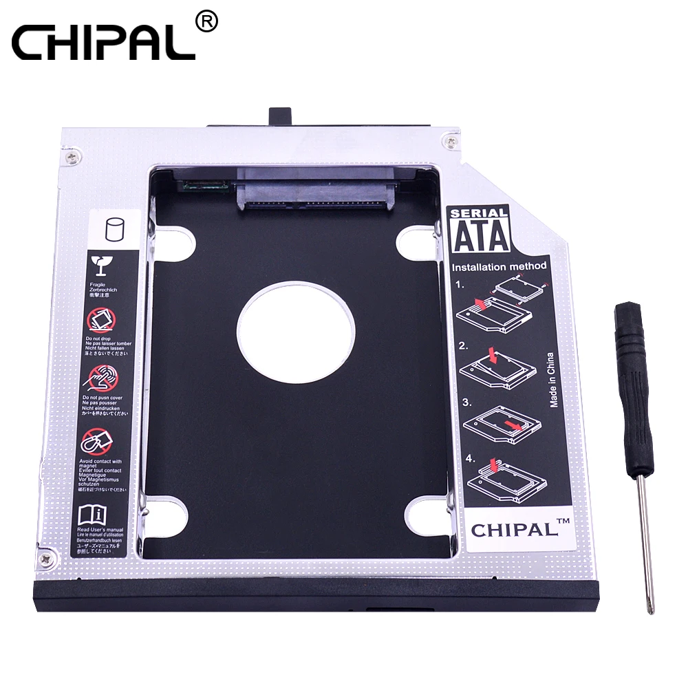 Переходник CHIPAL для установки второго жесткого диска 12 7 мм SATA 3 0 2 5 дюйма корпус