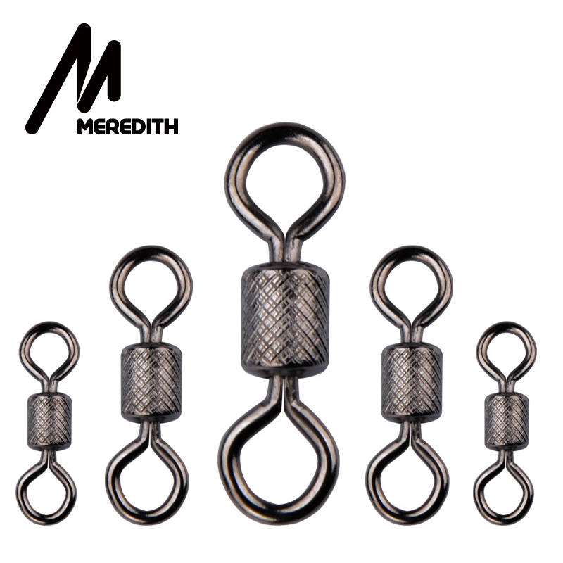 MEREDITH 50 шт./лот шарикоподшипник вращающиеся твердые кольца рыболовный разъем океанская лодка рыболовные крючки