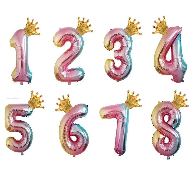 32-дюймовые радужные воздушные шары на день рождения роза фотообои украшения для