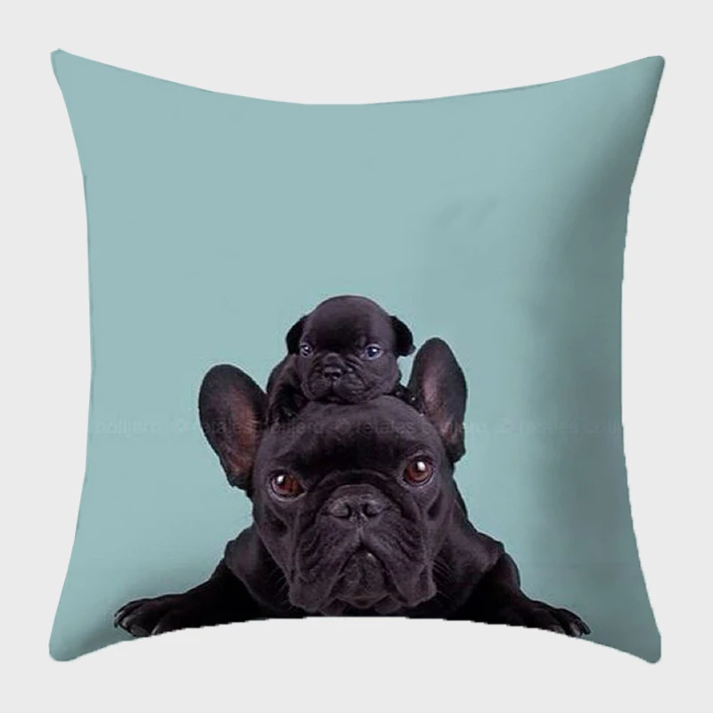 Наволочка для подушки с бульдогом Френсис, Современная наволочка с французским бульдогом, тканые наволочки для подушек, украшение дома из полиэстера, Прямая поставка - Цвет: 17