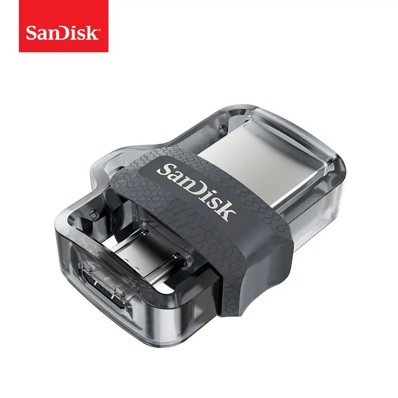 Черный Sandisk USB флеш-накопитель 128 Гб 64 ГБ 32 ГБ 16 ГБ двойной OTG флеш-накопитель Высокая скорость памяти U диск Micro USB3.0 карта sdd3 для телефона или ПК - Цвет: Черный