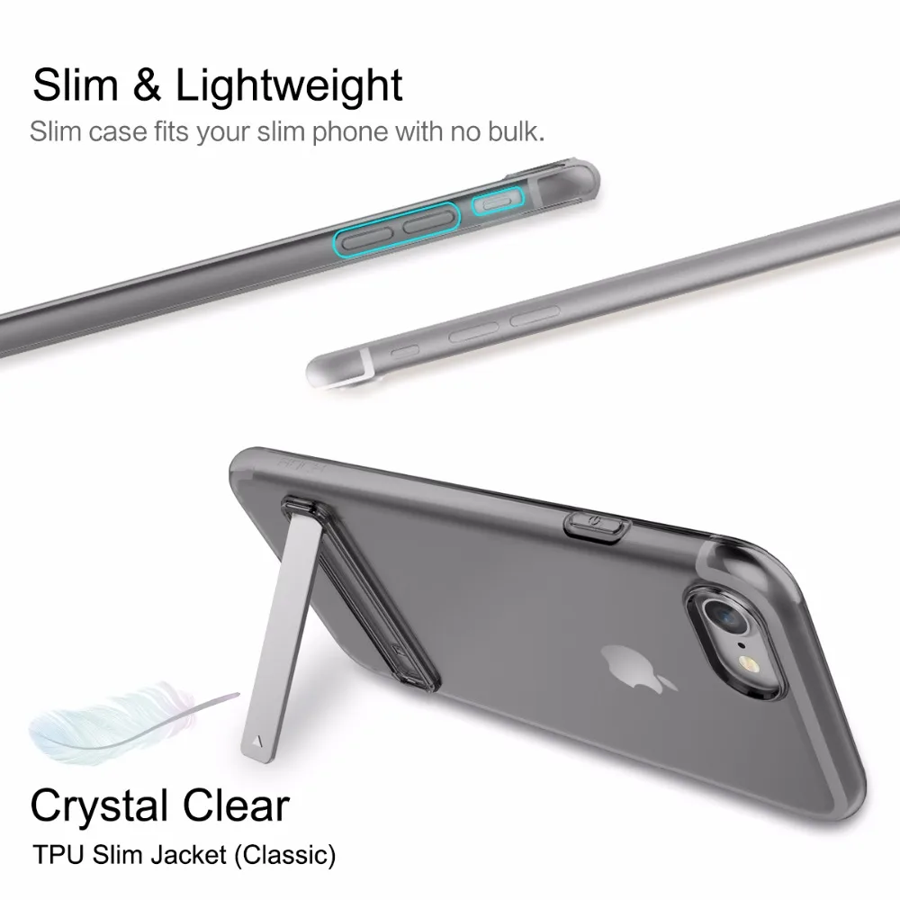 Рок ТПУ Kickstand чехол для iPhone 7/7 Plus тонкий 0.6 мм iPhone7 |