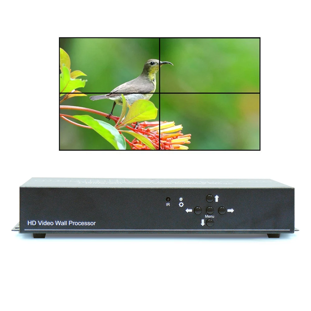 4 канала 1080P спортивная мини-видеокамера на настенный контроллер 2x2 1x2 1x3 HDMI край