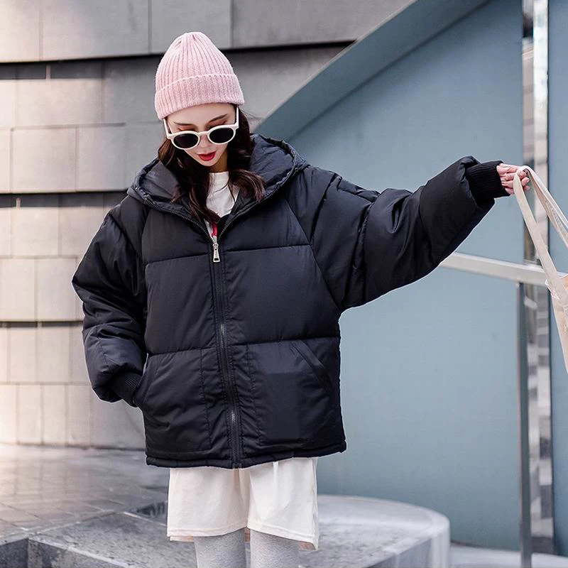 Зимние Для женщин вышивка парки Oversize верхняя одежда вниз пальто хлопка женский