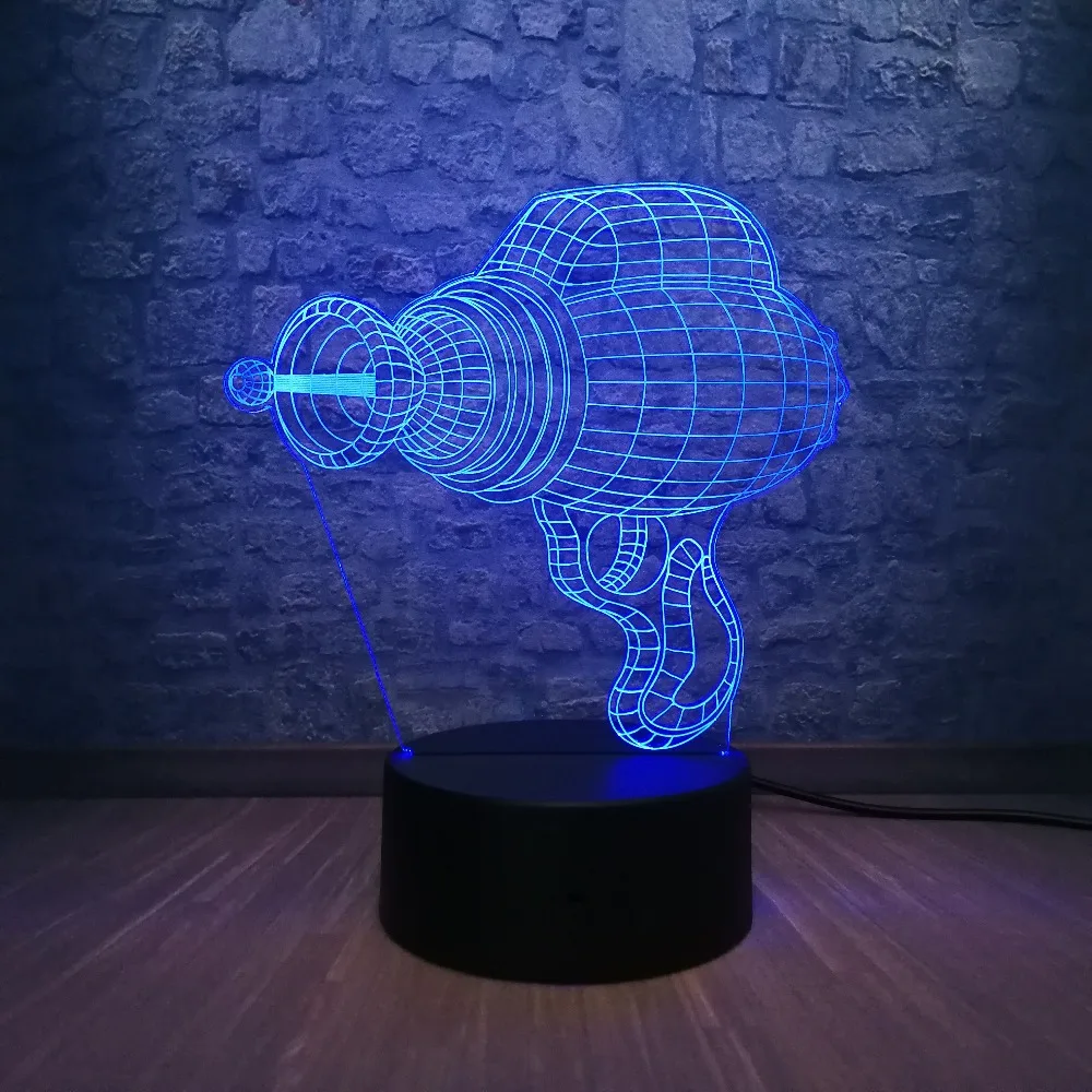 Игровой ролевой дрели 3D Светодиодная лампа RGB светильник ing 7 цветов Изменение