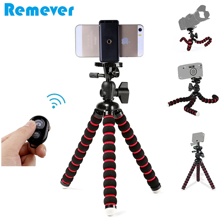 

Lightweight Mini Flexible Tripod with Phone Holder Portable Octopus Tripod for Iphone Xiaomi Smartphones For Gopro DSLR Camera