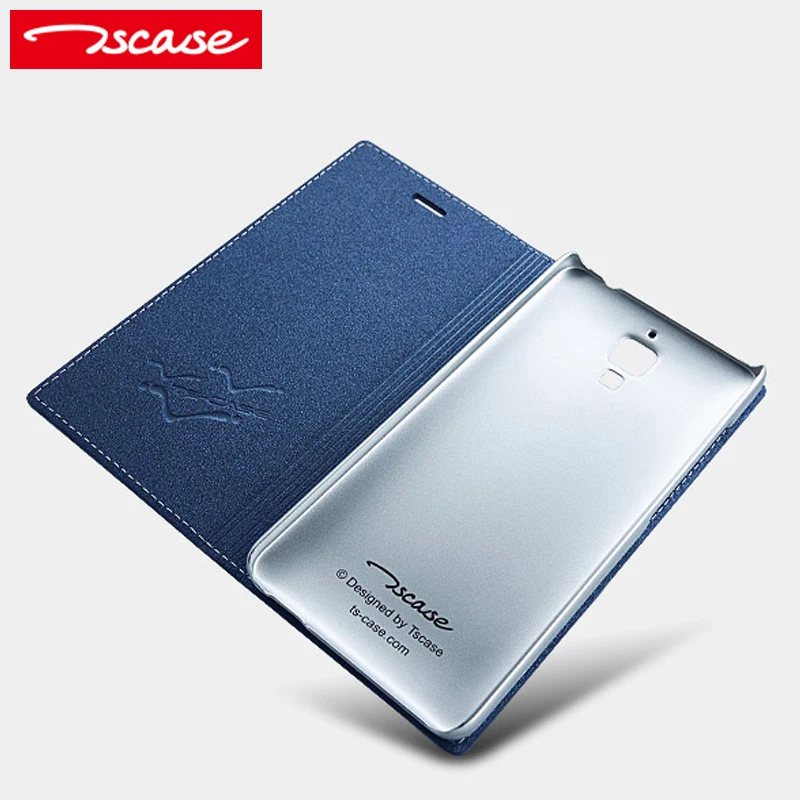 Tscase Высокое качество для Xiaomi mi 4 кожаный чехол флип Чехол Xiao телефона невидимый
