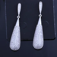 farlena jewelry fashion teardrop earrings inlay with micro zirconia elegant cz crystal stud earrings for women wedding party