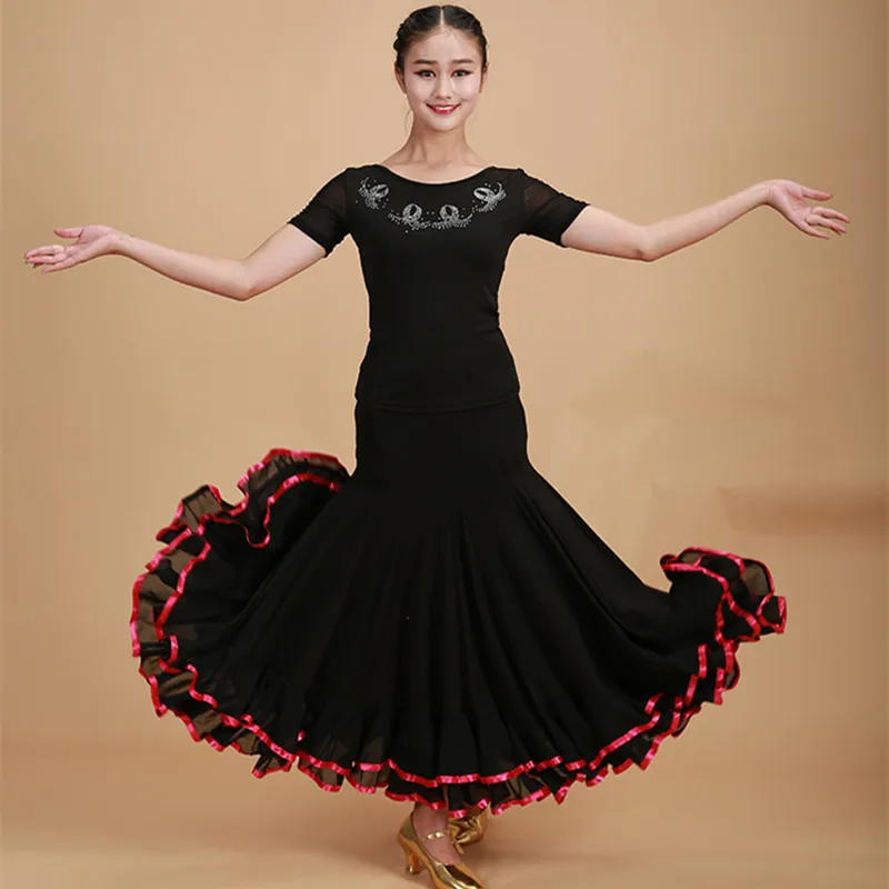 

red standard ballroom dress for ballroom dancing Standard viennese waltz dress flamenco dress spanish dance costume