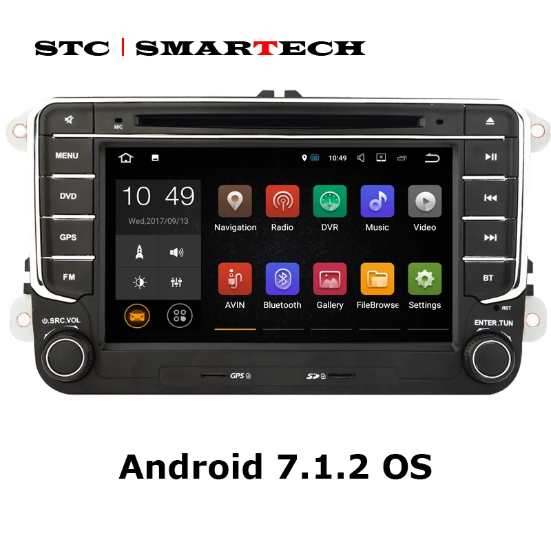 SMARTECH 2 Din Android 7 1 автомобильный DVD gps-навигатор для VW Volkswagen passat b6 golf 5 polo jetta Skoda ГБ ram 16