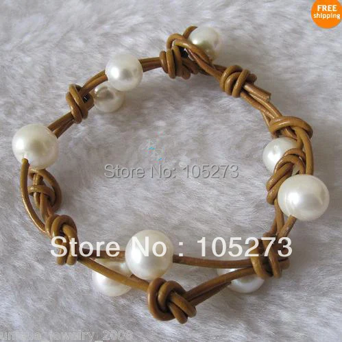 

Lovely Pearl Jewelry 8inch AA 8-9MM White Color Natural Freshwater Pearl Bracelet Nice Women's Girl's Style New Free Shipping