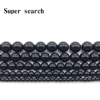 pick size 4 6 8 10 12 14mm smooth round black agata onyx loose stone jewelry beads free shipping
