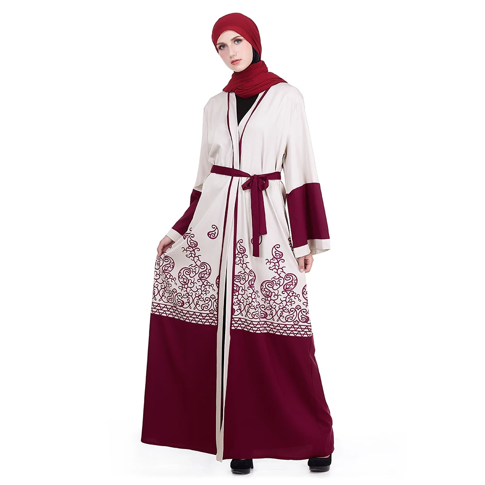 Винтажное платье с длинным рукавом Abaya мусульманское длинное в турецком стиле