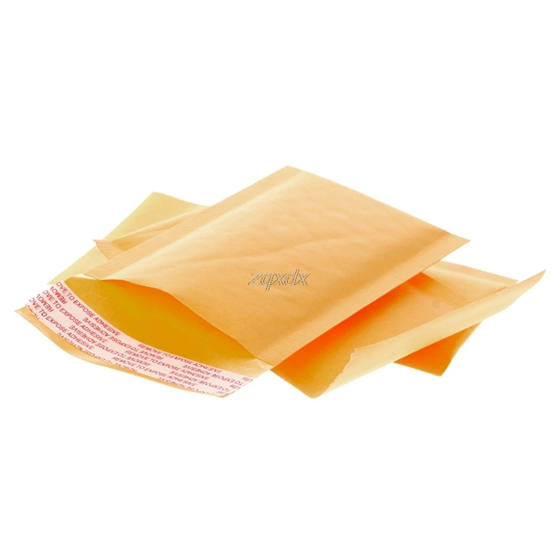 

9x13cm Kraft Paper Bubble Envelopes Bags Mailers Padded Shipping Envelope With Bubble Mailing Bag Business Supplies Drop ship
