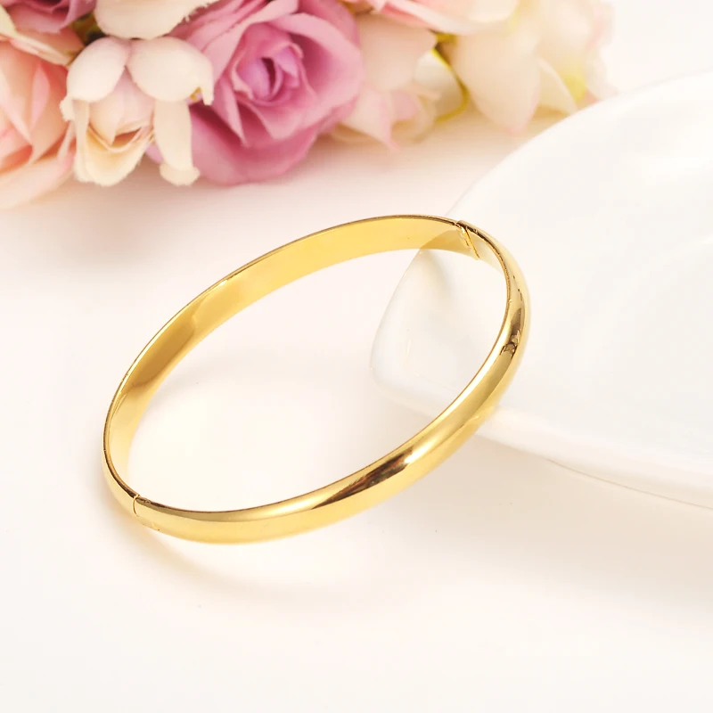 Браслет из Дубаи 6 мм женский золотой для мужчин индийских арабских девушек