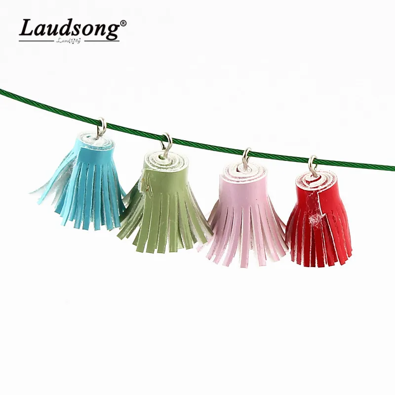

20PCS Small Leather Tassel for Keychain Cellphone Straps Fiber Fringe Suede Tassel diy Charms Pendant Jewelry Making