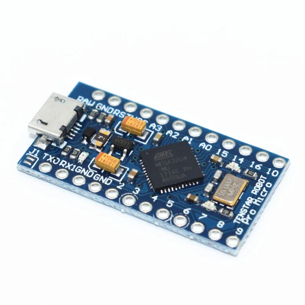 Модуль TENSTAR ROBOT Pro Micro ATmega32U4 5 В/16 МГц с 2 рядным штырьком|micro atmega32u4|pro micromicro pro |