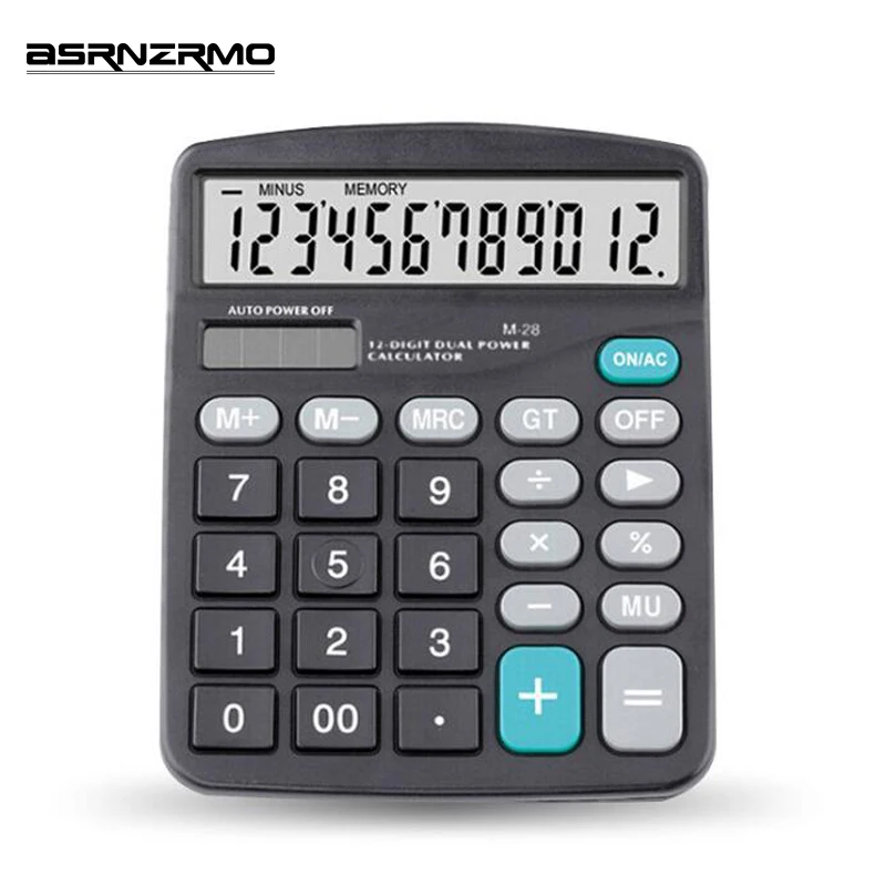 12 цифр электронный калькулятор солнечный батарея или 2в1 портативный офисный