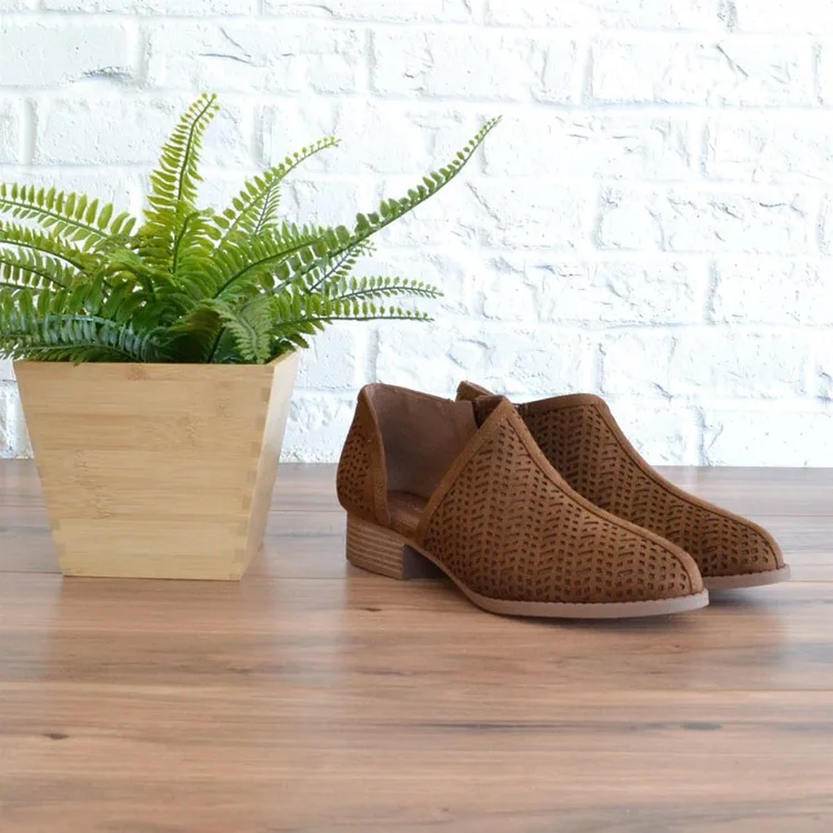 NAN JIU MOUNTAIN/Женская обувь Zapatos De Mujer, сезон весна-осень, ажурные тонкие туфли с острым носком на низком каблуке, однотонные ботильоны