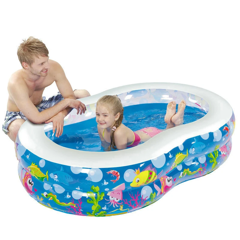 

Inflatable Pool Outdoor Large Plastic Swimming Pools Figure 8-shape Baby Kid Pool Paddling Piscina Safety Portable Swimming Pool