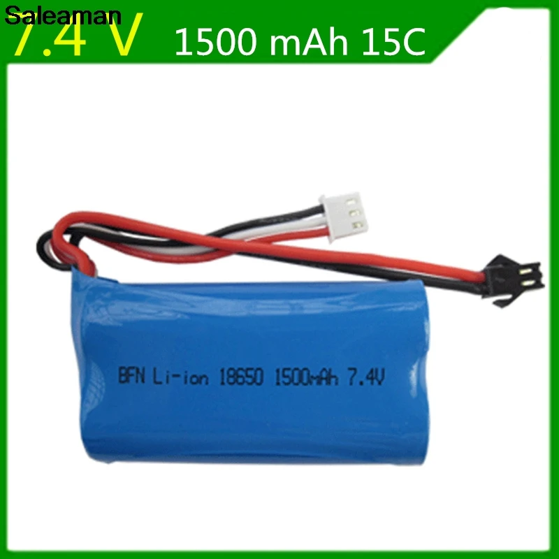 Saleaman 7 4 V 1500 mAh литий-полимерный Батарея для Udi U12A Syma S033g Q1 tianke H100 Lipo 18650 мА/ч 15C штекер