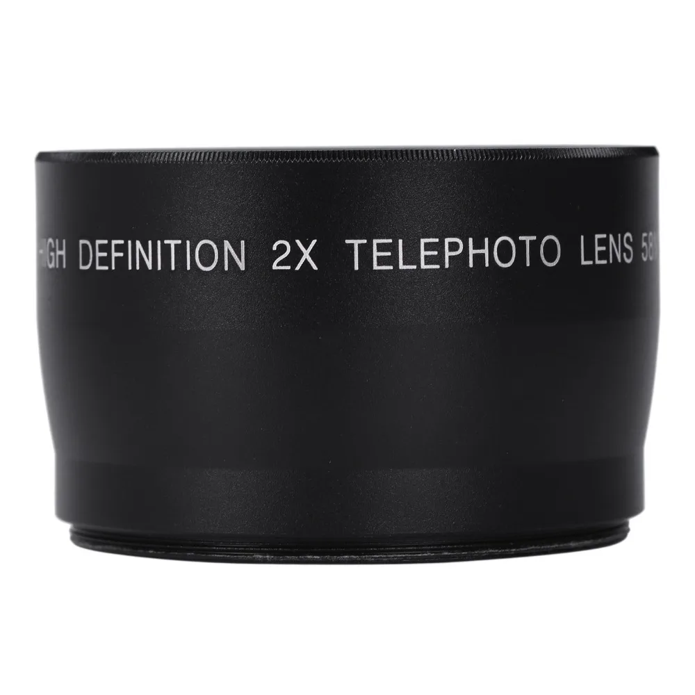58 мм 2X телефото объектив с фиксированным фокусным расстоянием для Canon 7D II 60D 550D 600D
