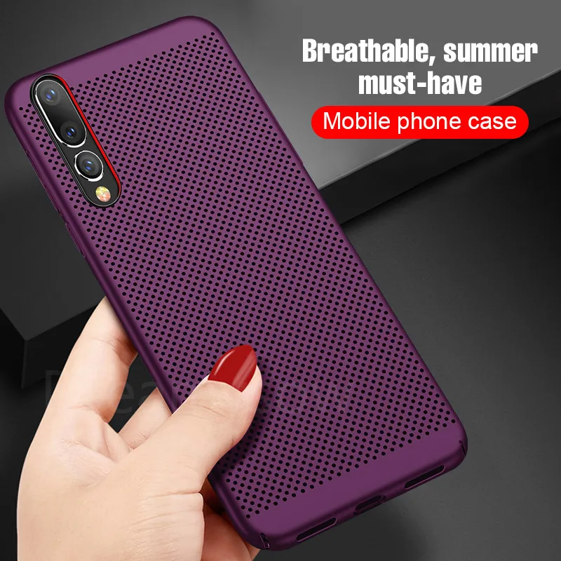 purple Теплоотвод чехол для huawei P10 P20 P30 Lite Plus mate 10 20 Lite P8 P9 lite P Smart Nova 3 3i охлаждающий чехол для телефона - Цвет: purple