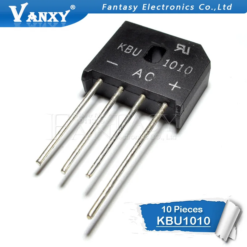10 шт. диодный мост KBU1010 KBU 1010 10A 1000V выпрямитель новый и оригинальный IC|rectifier